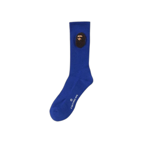 BAPE Balloon Yarn Ape Head Socks 'Blue'