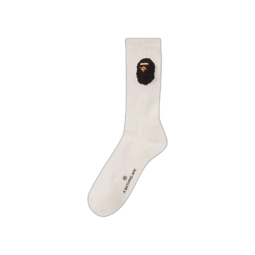 BAPE Balloon Yarn Ape Head Socks 'White'