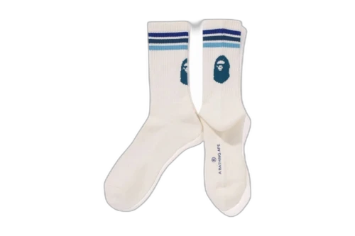 BAPE Line Socks Blue