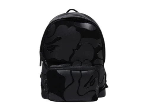 BAPE Camo Patch Leather Daypack Black