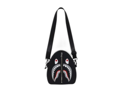 BAPE Shark Silicon Shoulder Bag Black
