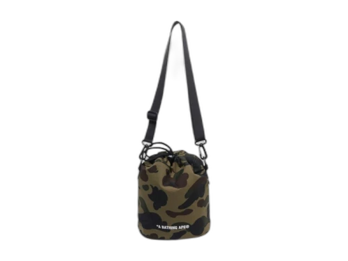 BAPE 1st Camo Drawstring Bag Green