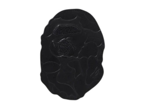 BAPE Embossed Leather Card Case Black