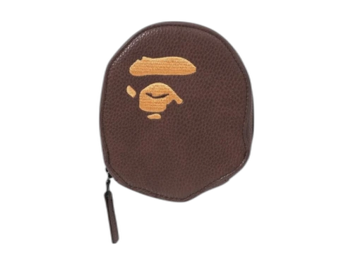 BAPE Ape Head Coin Case (SS25) Brown