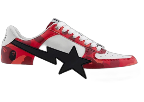 A Bathing Ape Bape Sta Low OS #1 Color Camo Red White