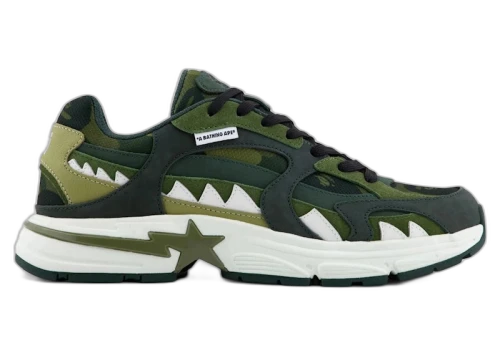 BAPE A Bathing Ape Shark Sta #1 Green