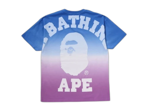 BAPE Women's Gradation Big College Oversized Tee Blue