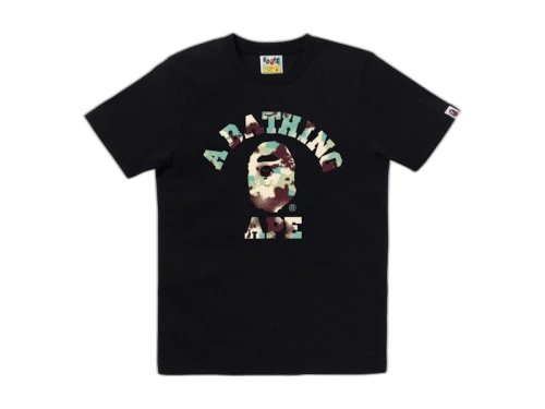 BAPE Women's Map Camo College Tee Black/Multicolor