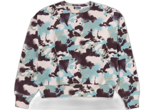 BAPE Women's Map Camo Crewneck Multicolor