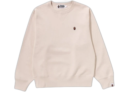 BAPE Women's By Bathing Crewneck Sweatshirt Beige