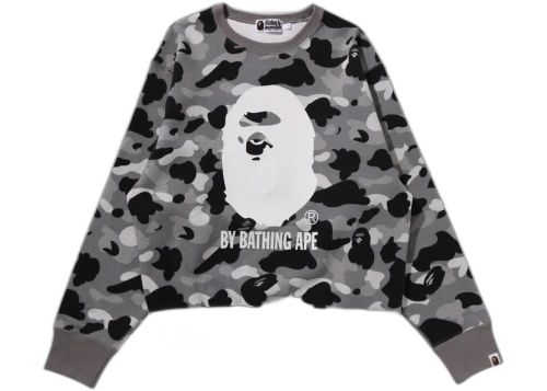 BAPE Women's 1st Camo By Bathing Ape Crewneck Sweatshirt Grey