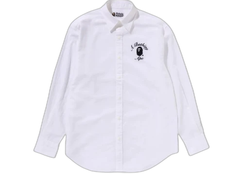 BAPE College Shirt White
