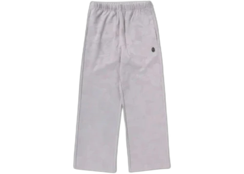 BAPE Women's Solid Camo Jacquard One Point Wide Pants Grey