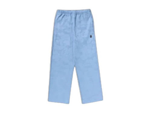 BAPE Women's Solid Camo Jacquard One Point Wide Pants Sax