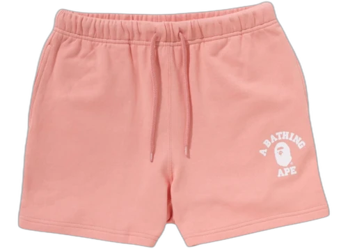 BAPE Women's College Sweat Shorts Pink