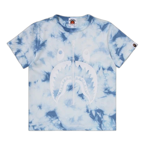 BAPE Kids Shark Tie Dye Tee 'Blue'