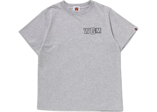 BAPE Kids Back Shark Loose Fit Tee Gray