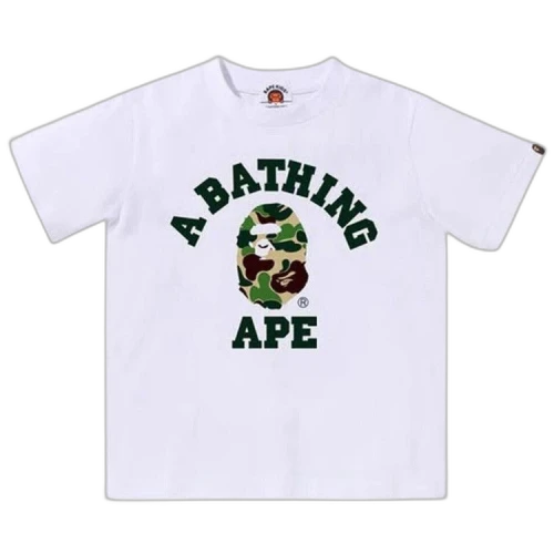 BAPE Kids ABC Camo College Tee 'White/Green'