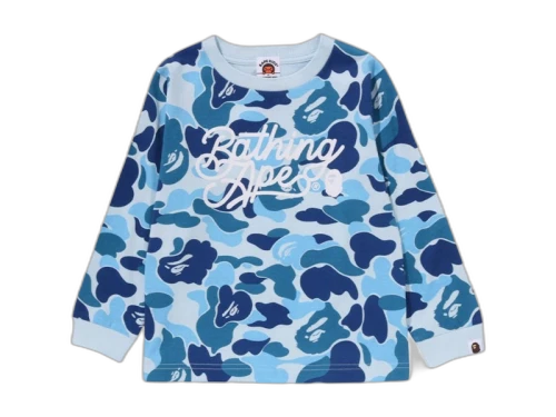 BAPE Kids ABC Camo L/S Tee (SS25) Blue