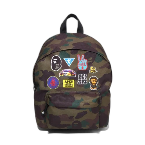 BAPE Kids 1st Camo Patch Print Daypack 'Green'