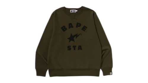 BAPE Sta Crewneck Sweatshirt Olivedrab