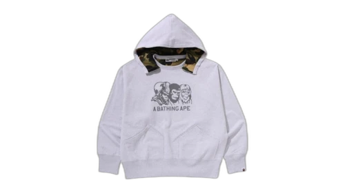 BAPE A Bathing Ape Double Face Pullover Legacy Hoodie Gray