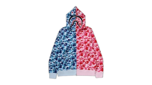BAPE ABC Camo Separate Shark Full Zip Hoodie Black/Pink