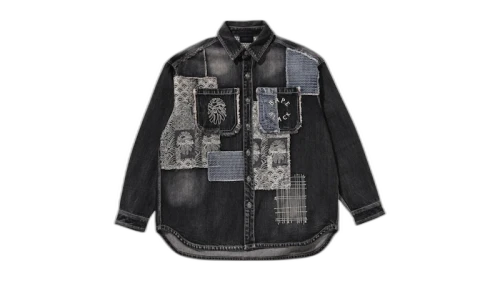 BAPE Shashiko Patchwork Shirt Blue