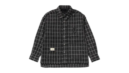 BAPE Tweed Checker Shacket Black
