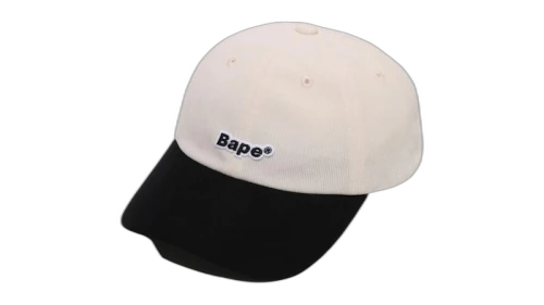 BAPE Corduroy Panel Cap White