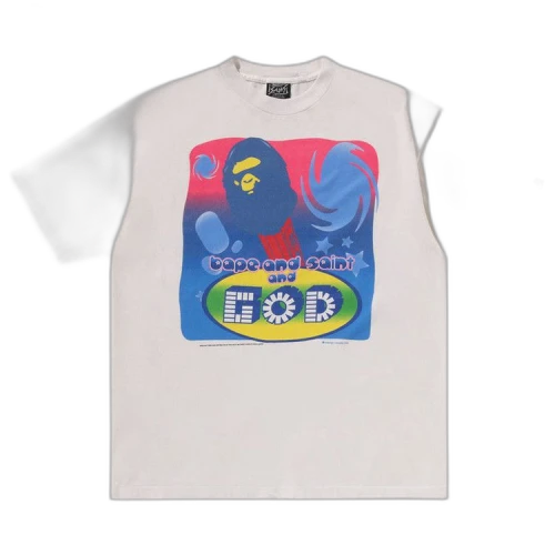 BAPE x SAINT Mxxxxxx God Tee Mens 'White'