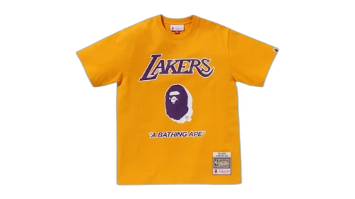 BAPE x Mitchell & Ness NBA Los Angeles Lakers Tee Purple
