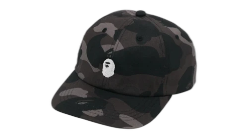 BAPE Color Camo Ape Head One Point Panel Cap Red