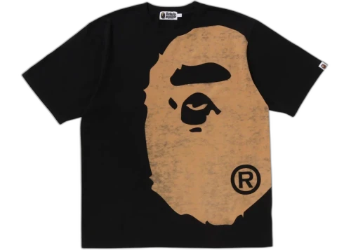 BAPE Bleached Big Ape Head Relaxed Fit Tee Black