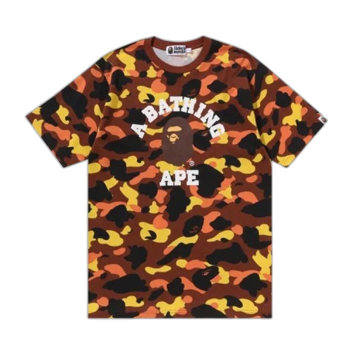 BAPE 1st Camo College Tee 'Orange'