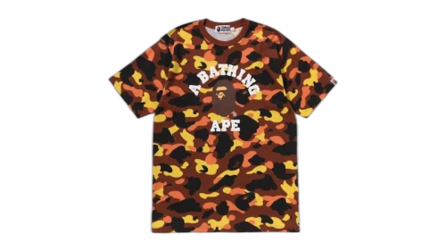 BAPE 1st Camo College Tee Orange