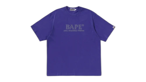 BAPE Rhinestone Logo Relaxed Fit Tee Black