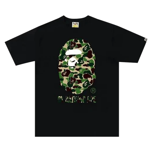 BAPE ABC Camo College Tee 'Black/Green'