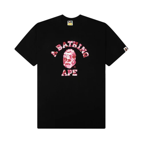 BAPE ABC Camo College Tee 'Black/Pink'