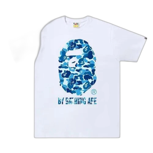 BAPE ABC Camo College Tee 'White/Blue'