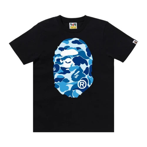 BAPE ABC Camo Big Ape Head Tee 'Black/Blue'