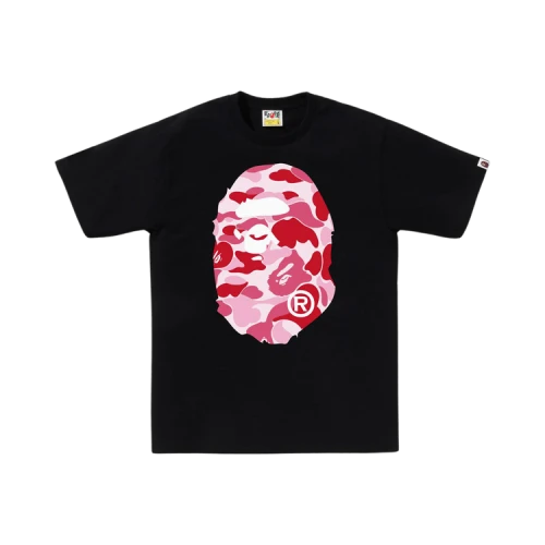BAPE ABC Camo Big Ape Head Tee 'Black/Pink'