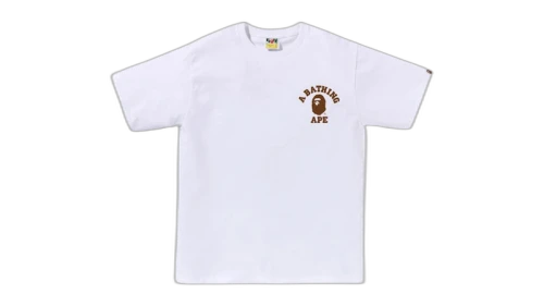 BAPE 1st Camo College Ats Tee White/Orange