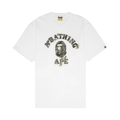 BAPE Tree Edge Camo College Tee 'White/Brown'