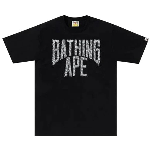 BAPE Wild Leopard Pattern NYC Logo Tee 'Black/Grey'
