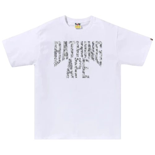 BAPE Wild Leopard Pattern NYC Logo Tee 'White/Grey'