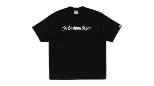 BAPE A Bathing Ape Logo Relaxed Fit Tee Gray