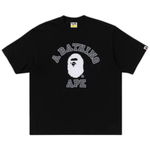 BAPE Hand Drawn College Relaxed Fit Tee 'Black'