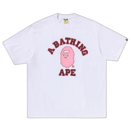 BAPE Hand Drawn College Relaxed Fit Tee 'White'