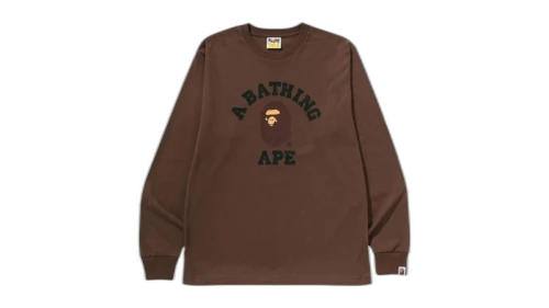 BAPE College L/S Tee (SS25) Gray